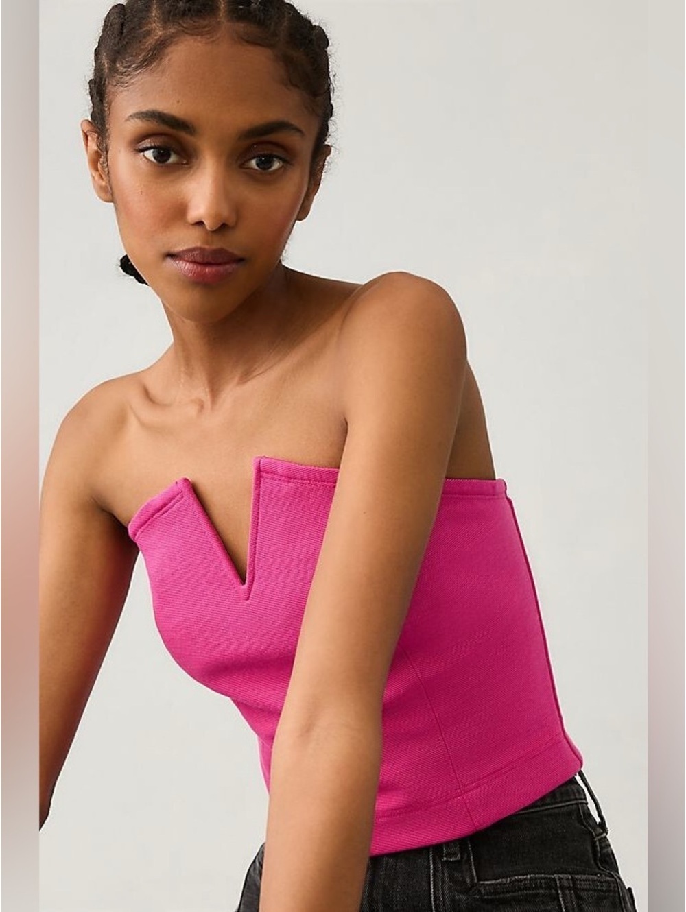 Anthropologie Maeve Cerise Bustier - XXS - Hot Pink